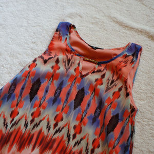 Chiffon Multi-Colored Tank